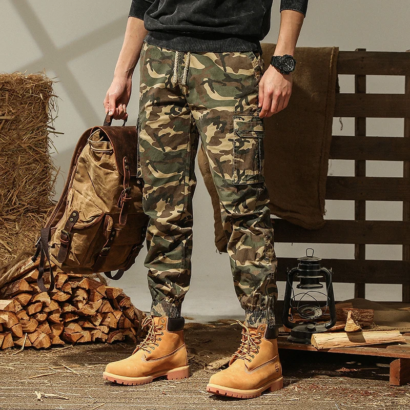Herren Cargohhose im Joggerstil mit Kordelzug, Bündchen und Mehrfach-Taschen Nord Taschen