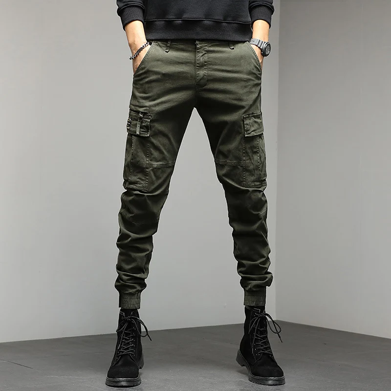 Herren Cargo-Joggerhose mit Multifunktionalen Taschen, verstärkten Kniepartien und elastischen Bündchen Nord Taschen