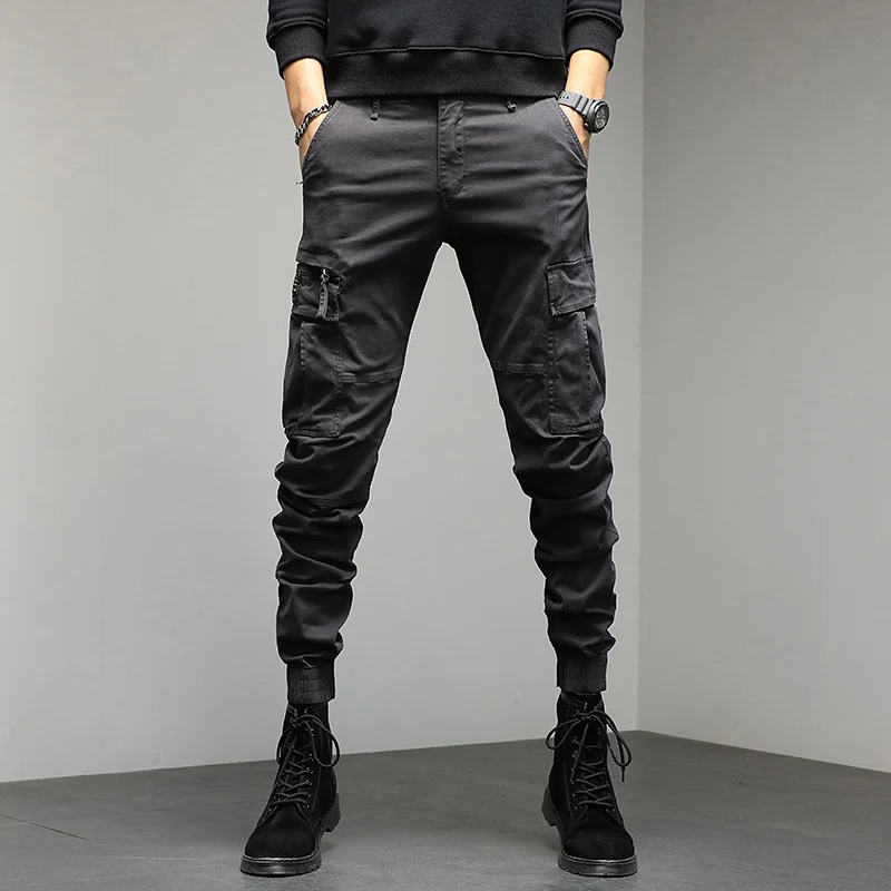 Herren Cargo-Joggerhose mit Multifunktionalen Taschen, verstärkten Kniepartien und elastischen Bündchen Nord Taschen