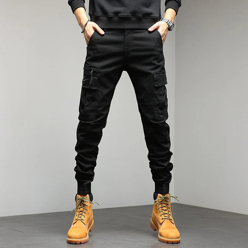 Herren Cargo-Joggerhose mit Multifunktionalen Taschen, verstärkten Kniepartien und elastischen Bündchen Nord Taschen
