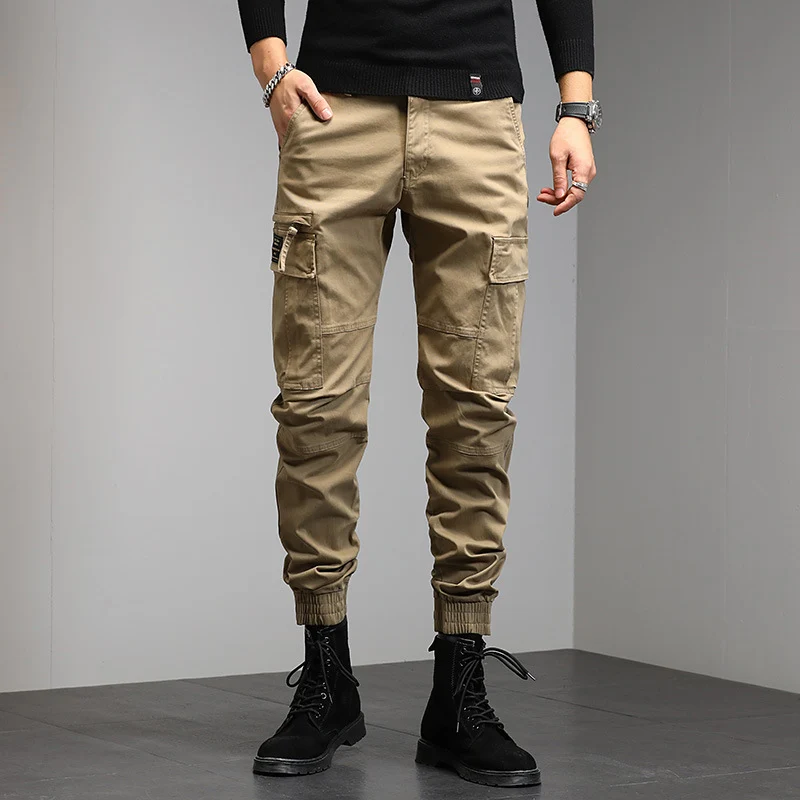 Herren Cargo-Joggerhose mit Multifunktionalen Taschen, verstärkten Kniepartien und elastischen Bündchen Nord Taschen