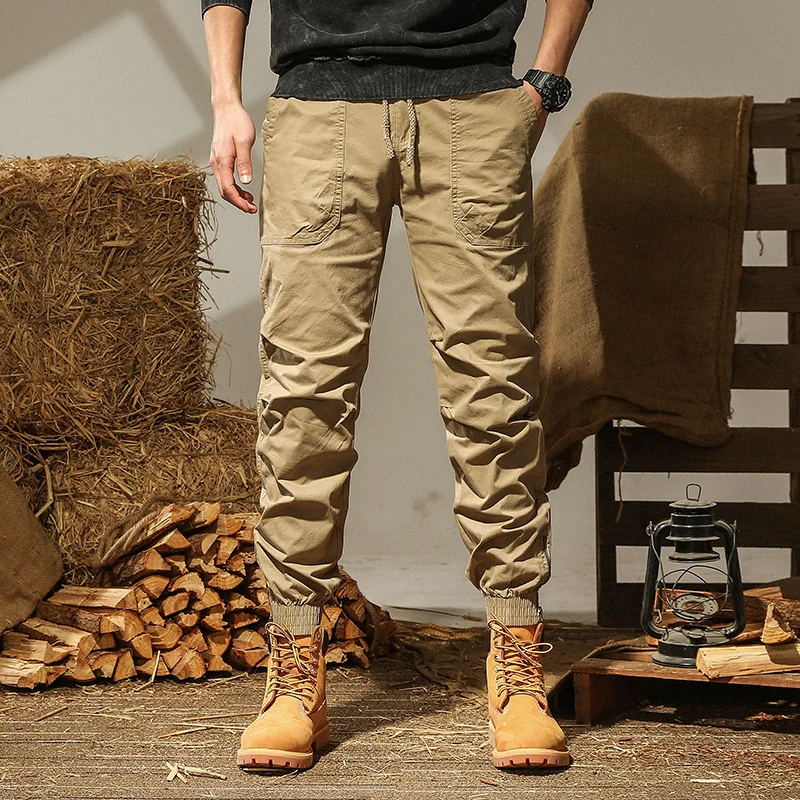Herren Cargo-Joggerhose mit elastischem Saum, Tunnelzug und Utility-Pattentaschen Nord Taschen
