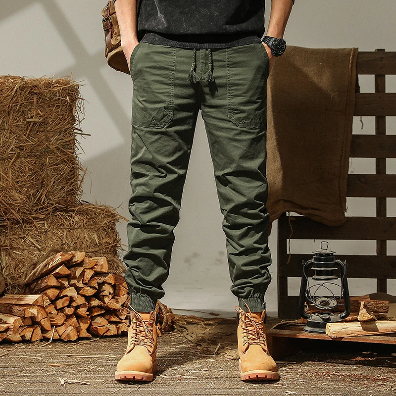 Herren Cargo-Joggerhose mit elastischem Saum, Tunnelzug und Utility-Pattentaschen Nord Taschen