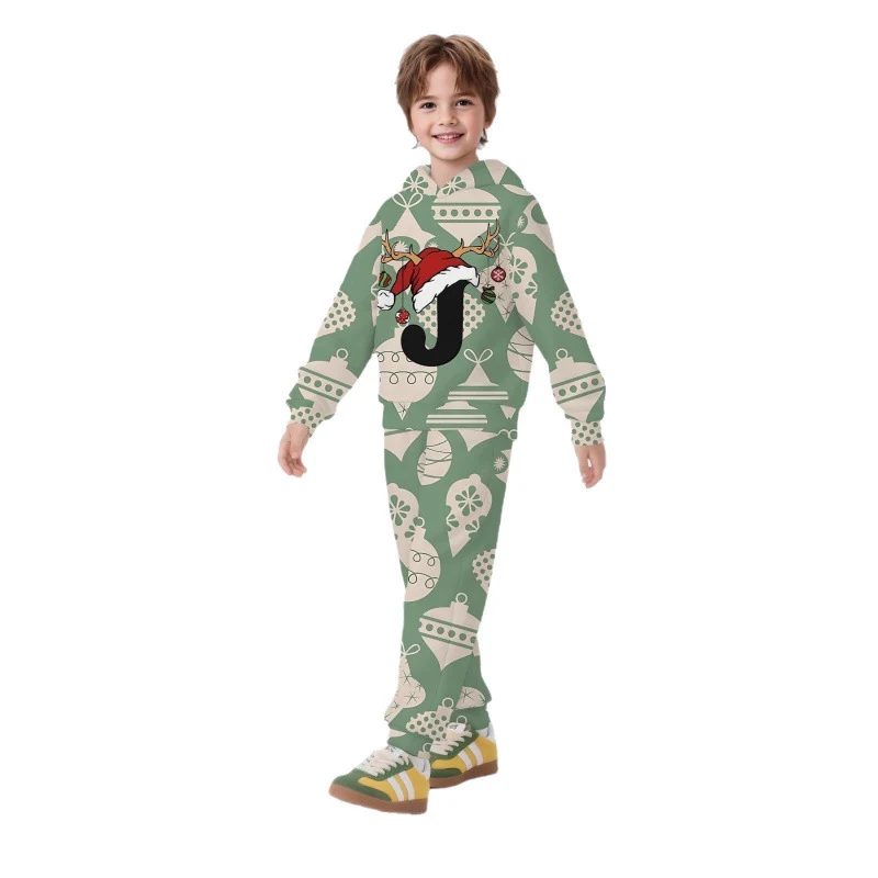 Unisex Kinder Jogginganzug mit Kapuzenpullover und detailreichem Auto-Print Arvani