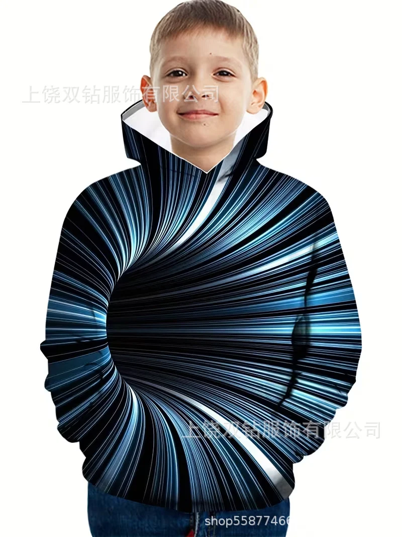 Unisex Kinder Jogginganzug mit Kapuzenpullover und detailreichem Auto-Print Arvani
