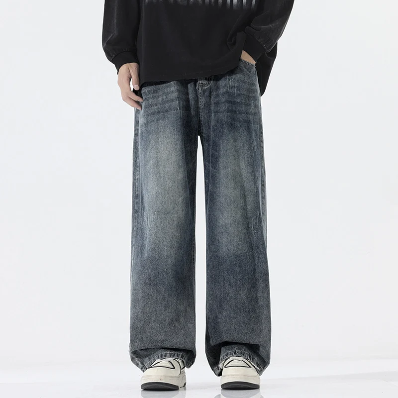 Herren Extraweite Baggy-Jeans mit extra langer Saumkante und dezenter Repair-Optik Nord Taschen