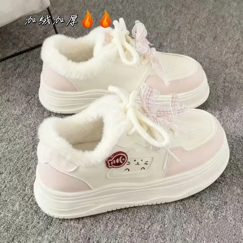 Damen Verspielte Sneakers mit einzigartiger Katzenapplikation