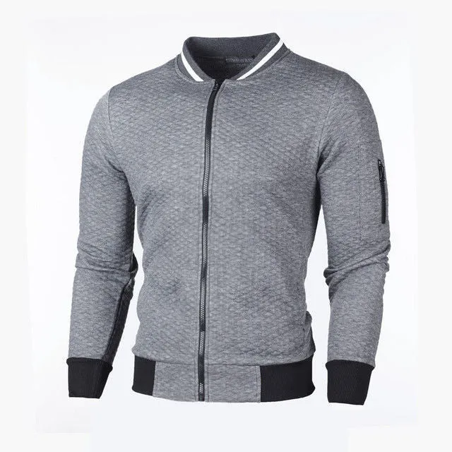 Herren Sweatjacke mit hochwertiger Struktur und sicherer Reißverschlusstasche