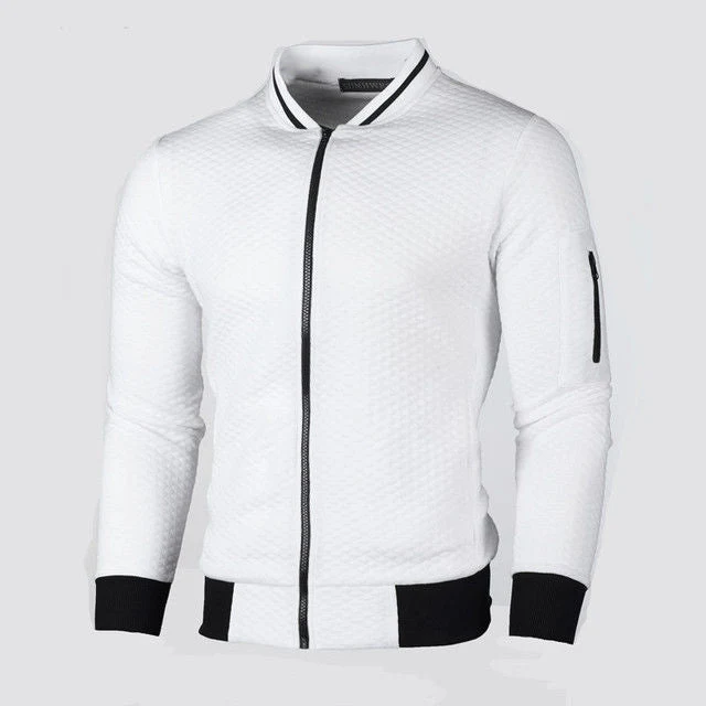Herren Sweatjacke mit hochwertiger Struktur und sicherer Reißverschlusstasche