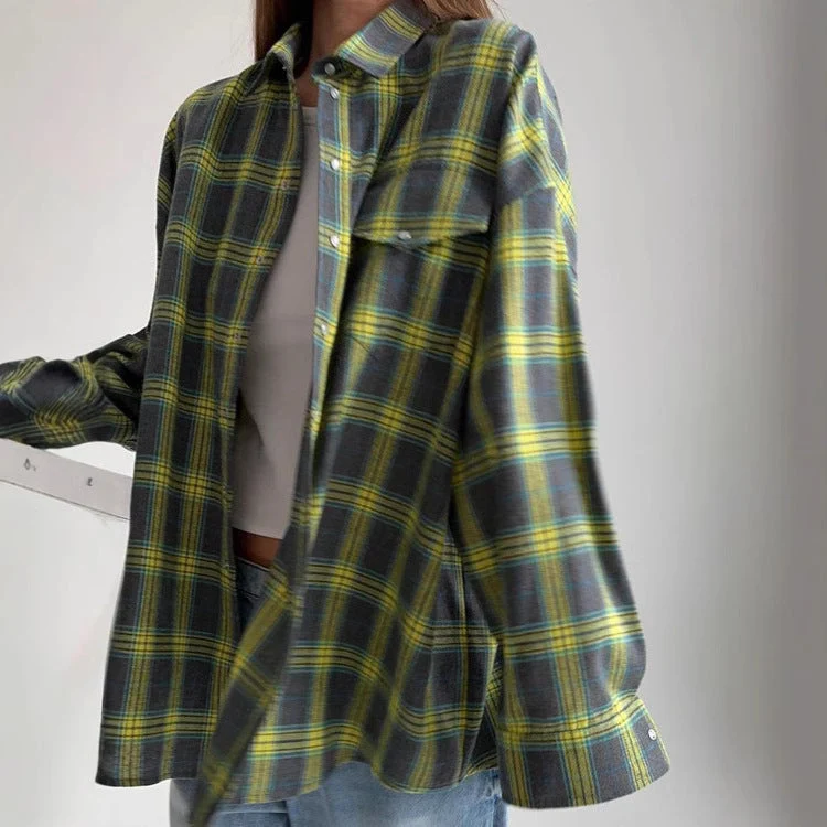 DamenOversized Karo-Hemdbluse - Vittorelli