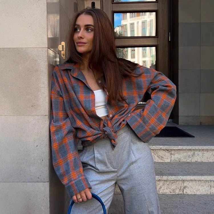 DamenOversized Karo-Hemdbluse - Vittorelli