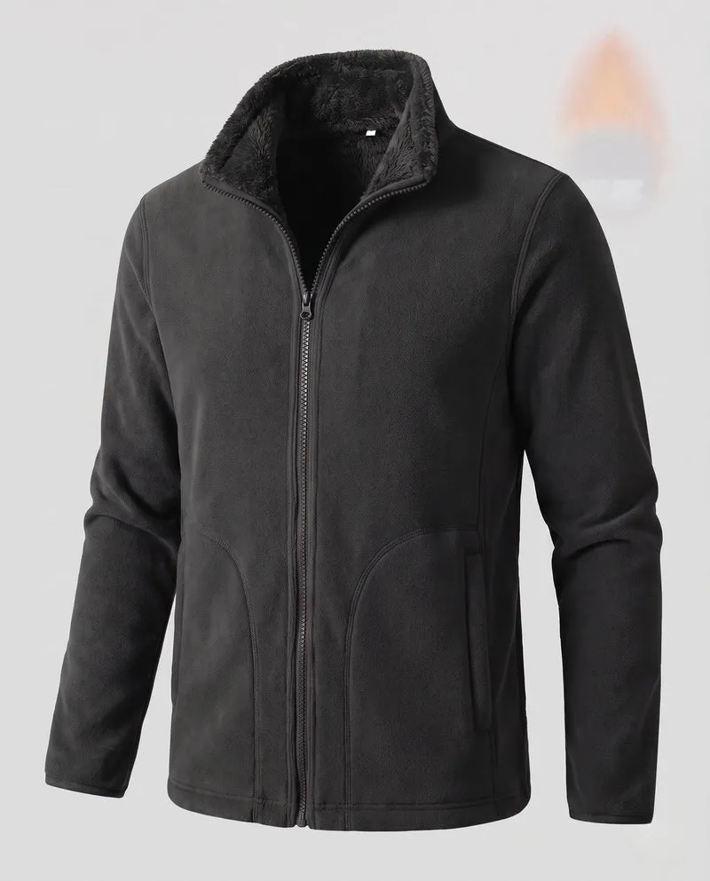 Damen warme Fleecejacke mit Teddy-Futter, Stehhals und durchgehendem Reißverschluss Nord Taschen