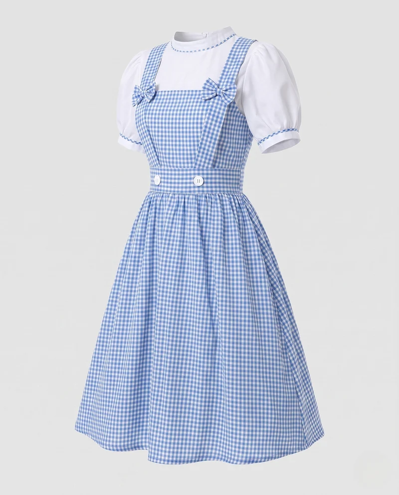 Damen Freizeitkleid mit kariertem Muster Nord Taschen