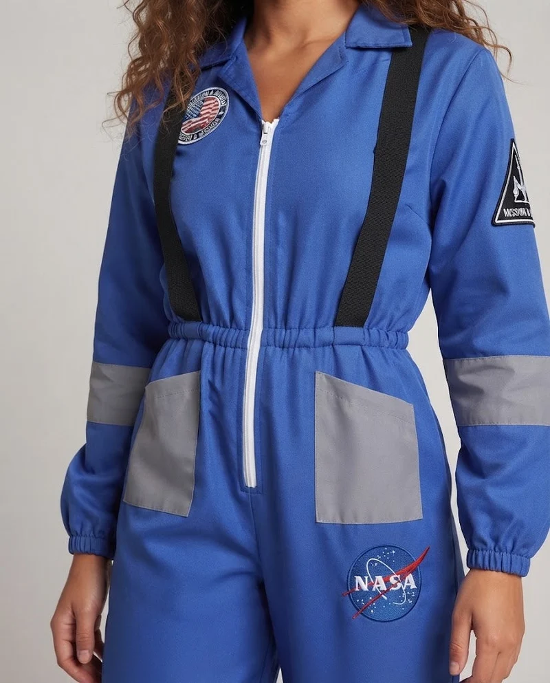 Damen futuristische Bluse Overall Nord Taschen