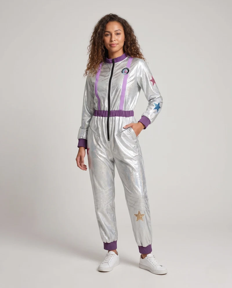 Damen futuristischer Raumanzug mit schimmernden Akzenten Nord Taschen