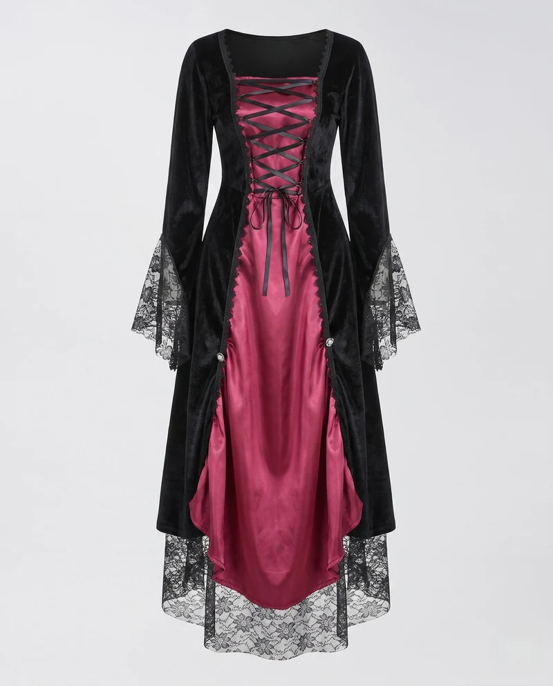 Frauen Gothic Spitzenkleid Nord Taschen