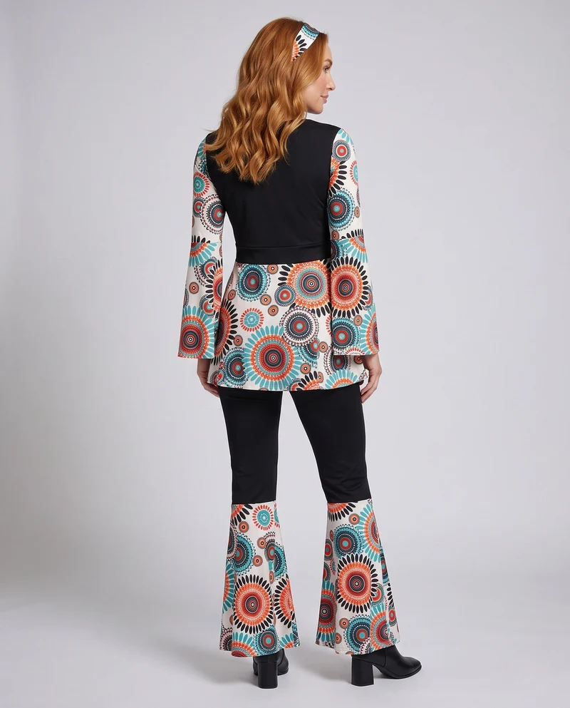 Damen Hippie-inspirierter Jumpsuit Nord Taschen
