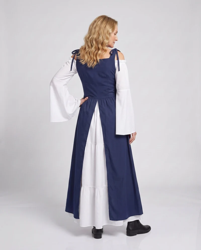 Damen mittelalterliches Kleid mit fließenden Ärmeln Nord Taschen