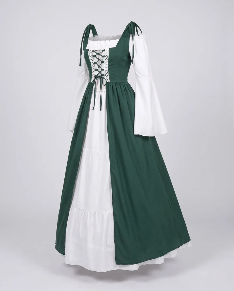 Damen mittelalterliches Kleid mit fließenden Ärmeln Nord Taschen