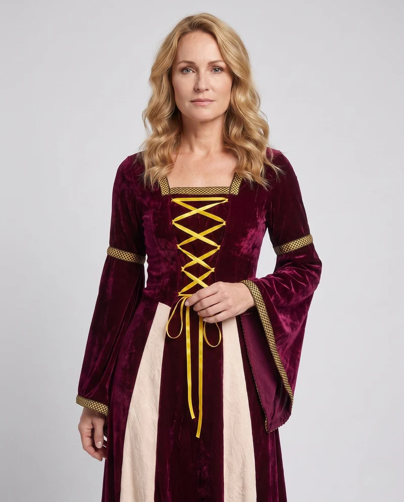 Frauen Mittelalter Zauberer Kleid Nord Taschen