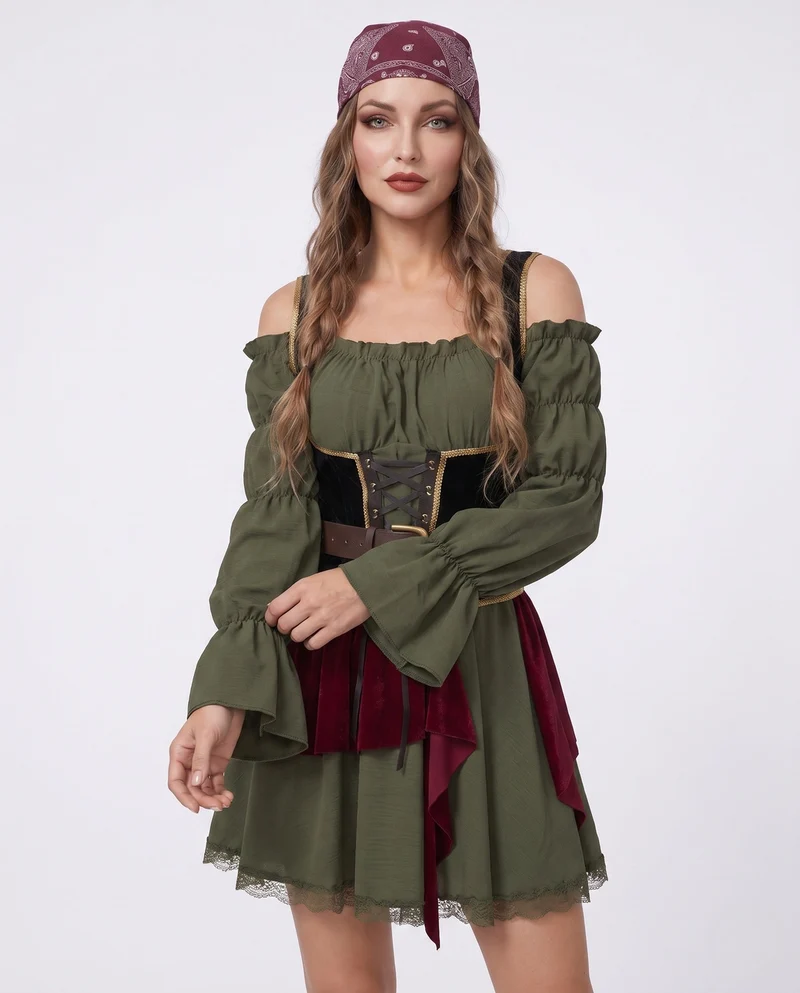 Damen Piratenkostüm mit verspielten Details Nord Taschen