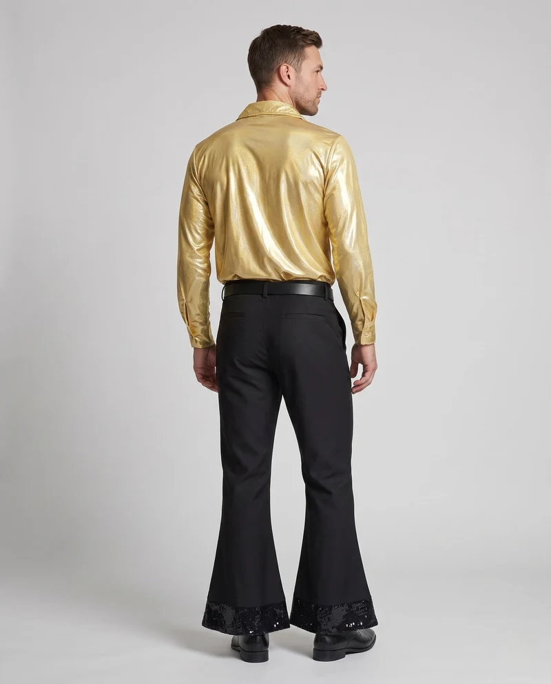 Festliches Disco-Outfit für Herren mit glitzernden Details Nord Taschen