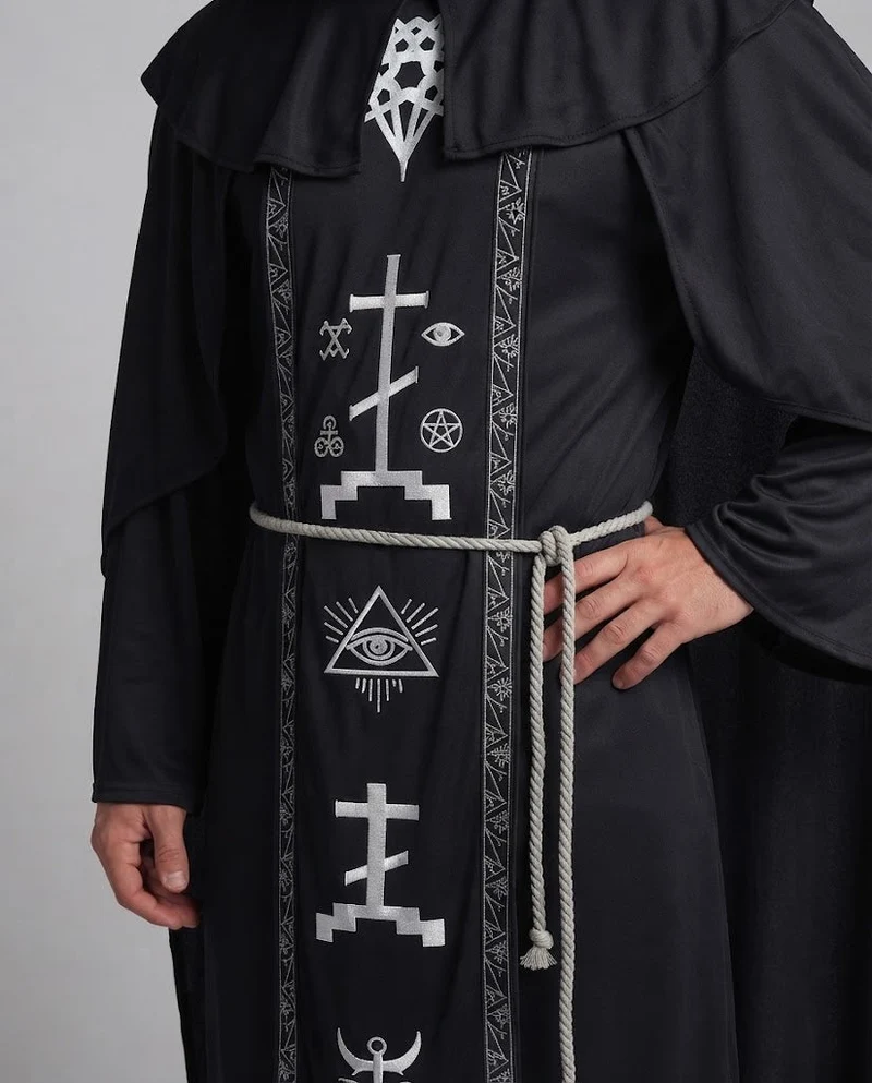 Männliches mystisches Ritualkostüm Nord Taschen