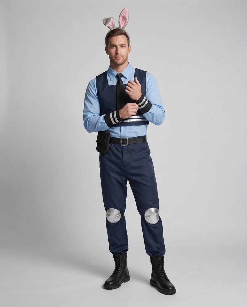 Männer Polizei Kostüm mit Tierakzenten Nord Taschen