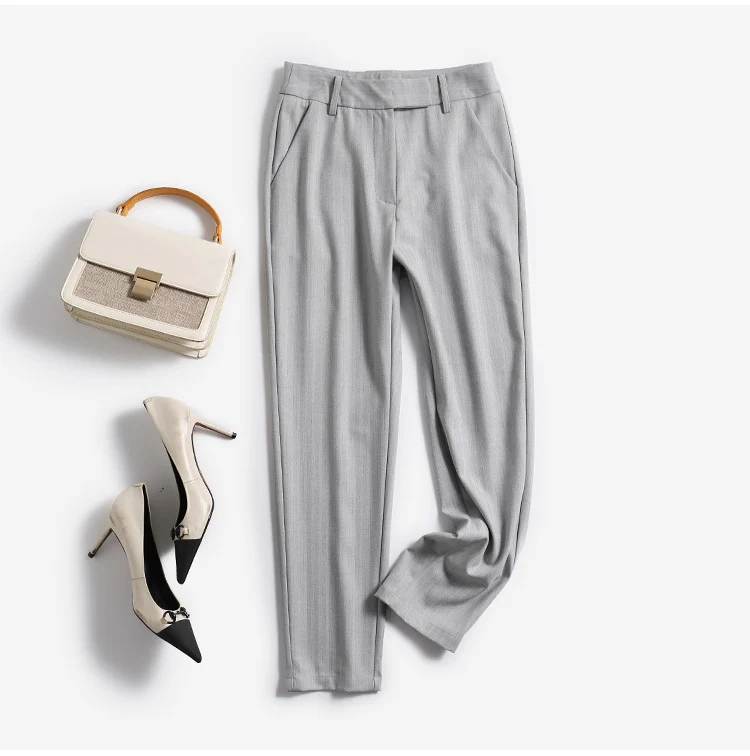 Damen Elegante und bequeme Hochtaillierte Anzughose Nord Taschen