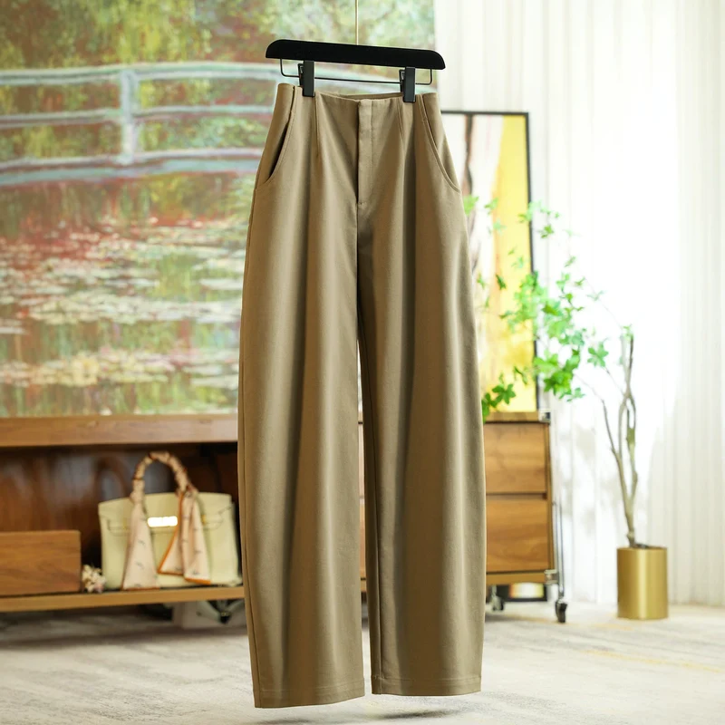 Damen Elegante und bequeme, hoch taillierte Stoffhose Nord Taschen