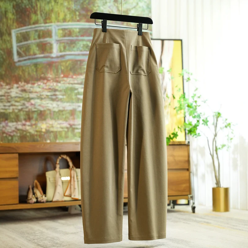 Damen Elegante und bequeme, hoch taillierte Stoffhose Nord Taschen
