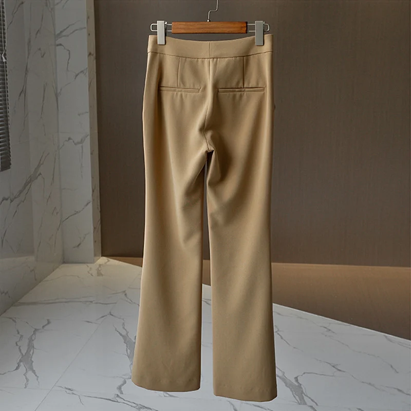 Damen Elegante und bequeme High-Waist Trousers Nord Taschen