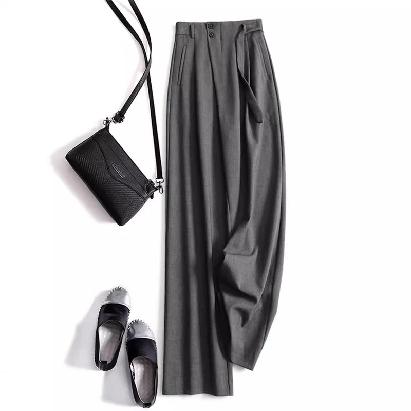 Damen Elegante und bequeme High-Waist-Hose Nord Taschen