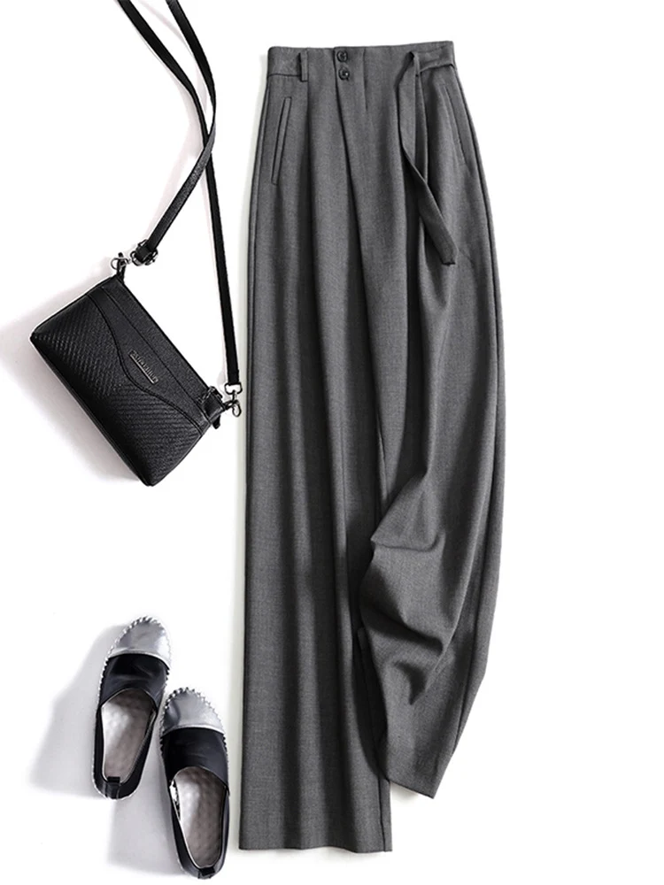 Damen Elegante und bequeme High-Waist-Hose Nord Taschen