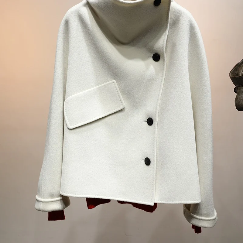 Damen elegante Übergangsjacke mit hohem Kragen Nord Taschen