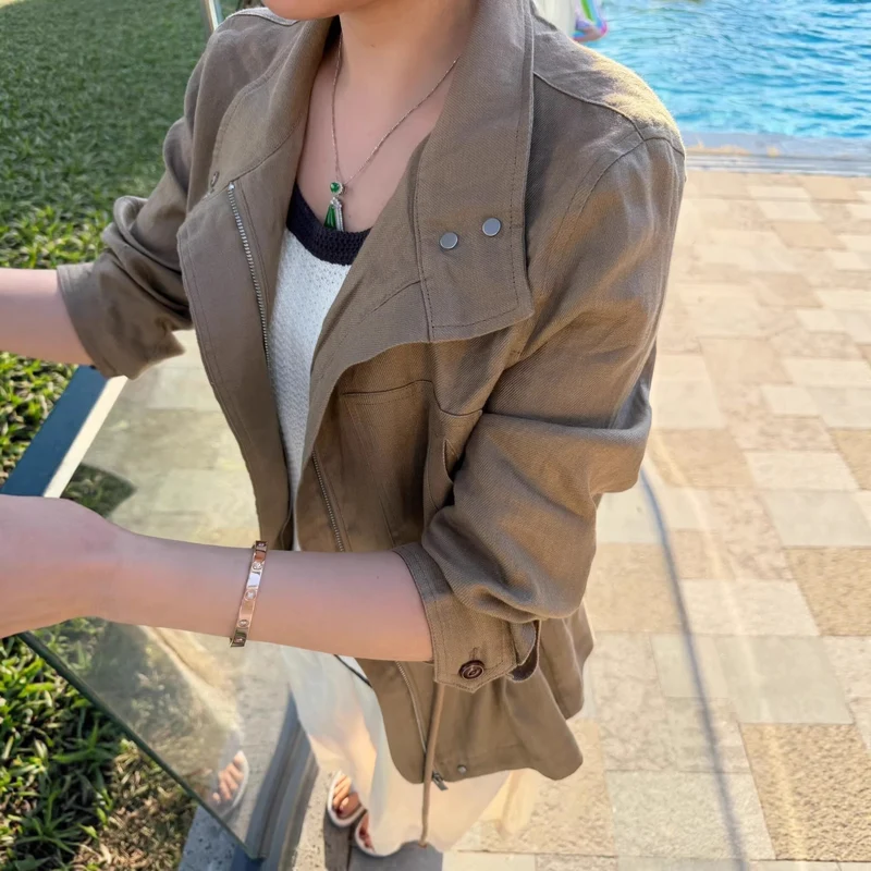 Damen elegante Übergangsjacke mit hohem Kragen Nord Taschen 1789268837