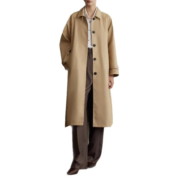 Damen elegante Trenchjacke mit Taillengürtel Nord Taschen