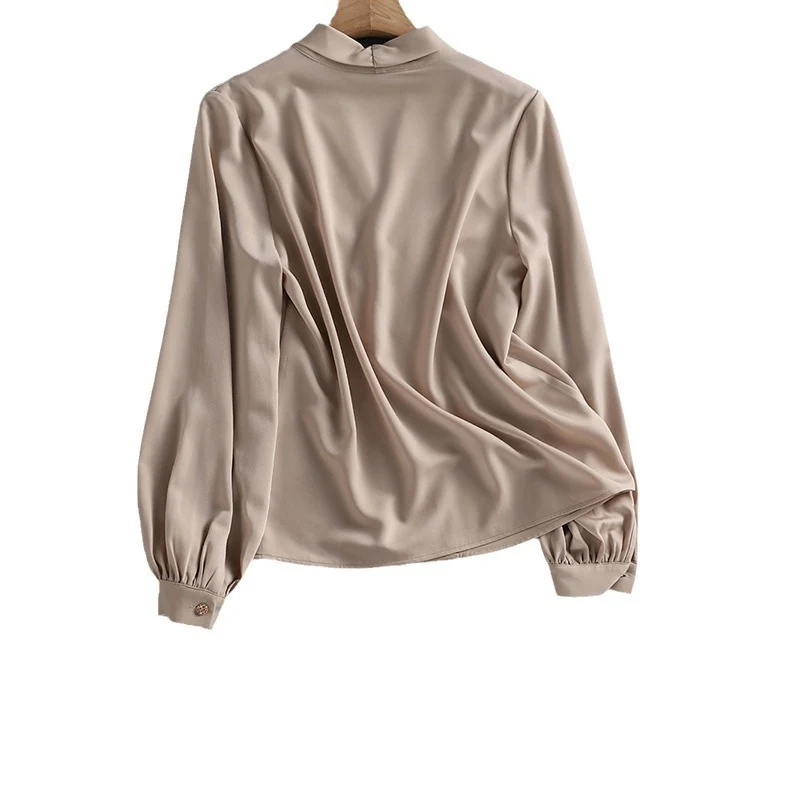 Damen Elegante Oversized-Bluse mit Drapierung Nord Taschen