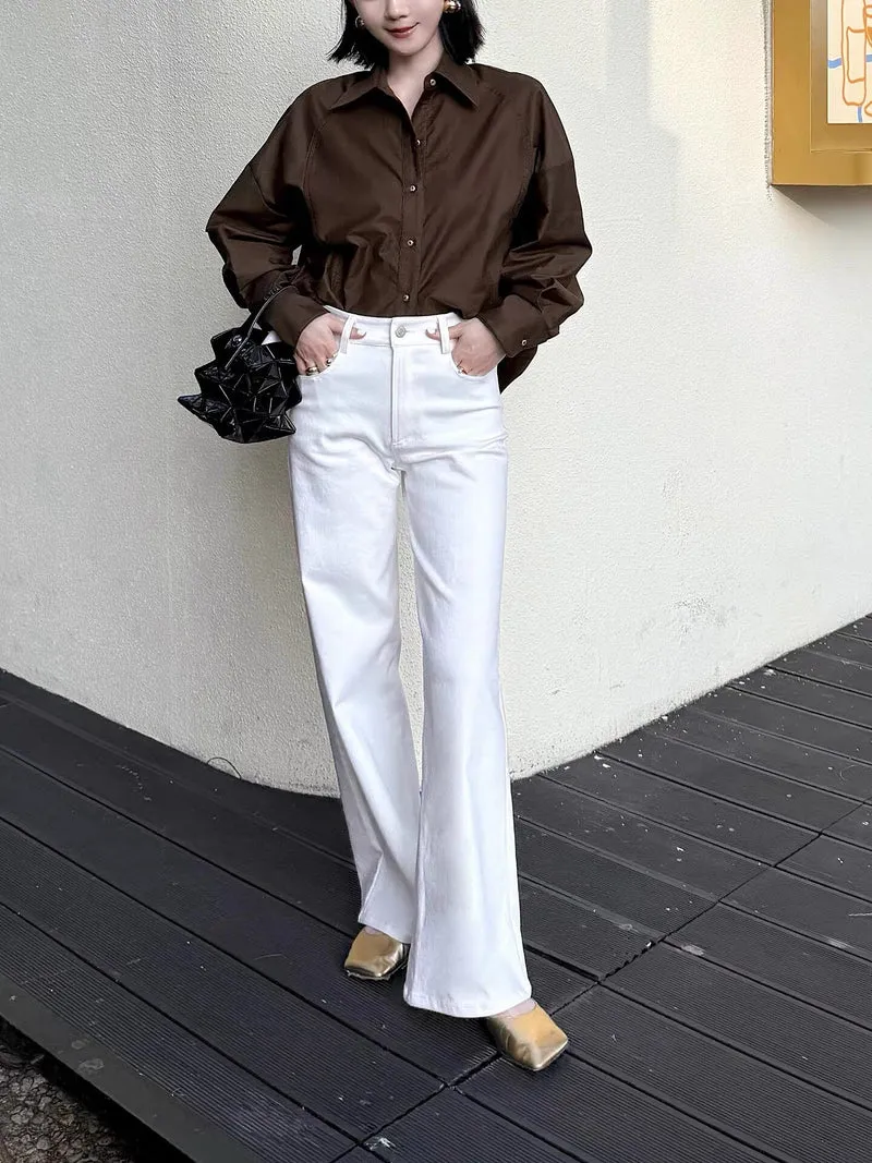 Damen Elegante Oversized Bluse aus hochwertigem Stoff Nord Taschen