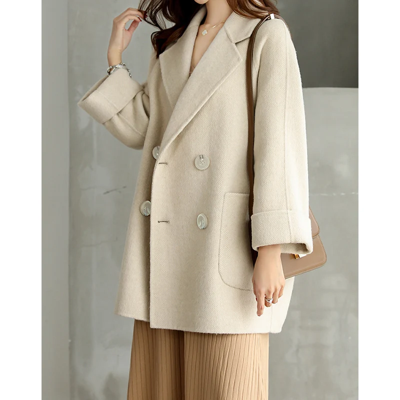 Damen Elegante Oversized-Blazerjacke Nord Taschen
