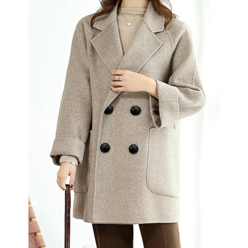 Damen Elegante Oversized-Blazerjacke Nord Taschen