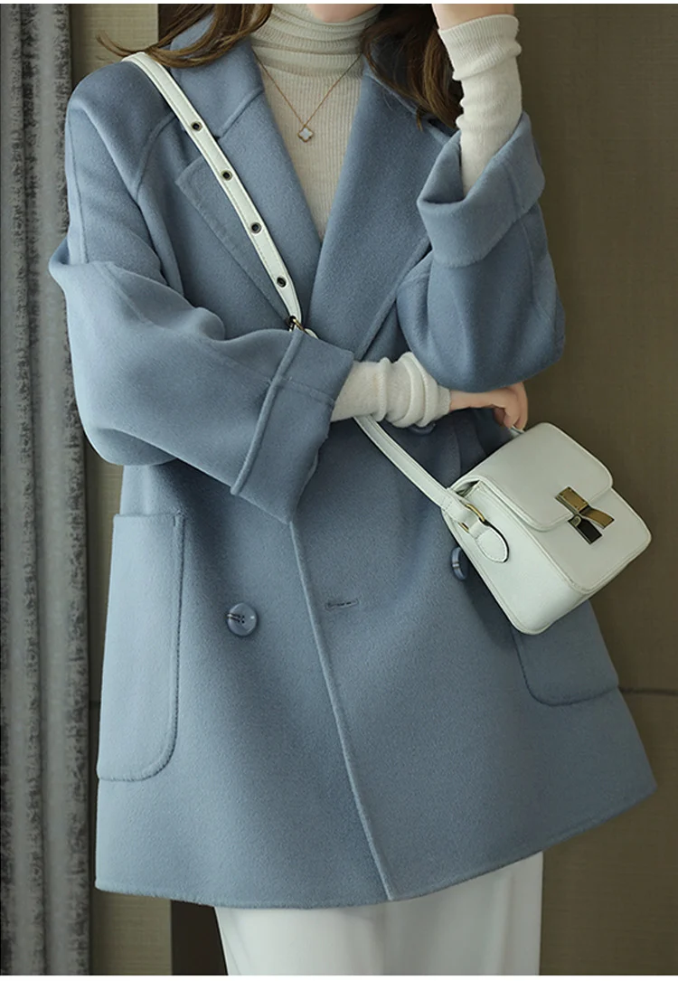 Damen Elegante Oversized-Blazerjacke Nord Taschen
