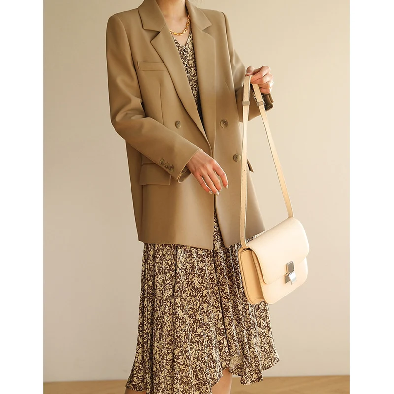 Damen Elegante Oversized Blazerjacke Nord Taschen
