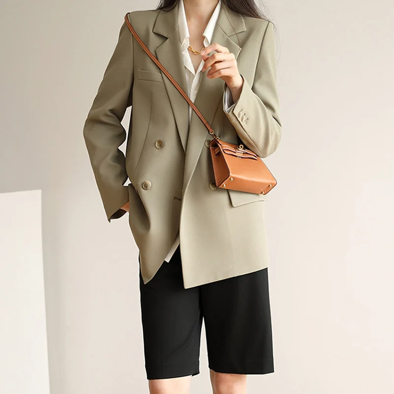 Damen Elegante Oversized Blazerjacke Nord Taschen