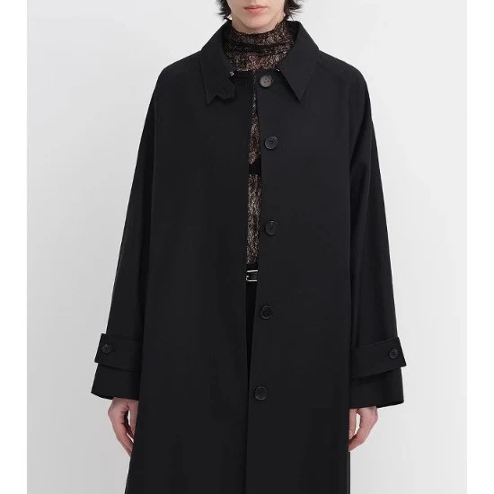 Damen Elegante lange Trenchcoat Nord Taschen