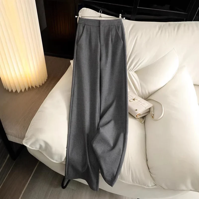 Damen Elegante hochtaillierte Stoffhose Nord Taschen