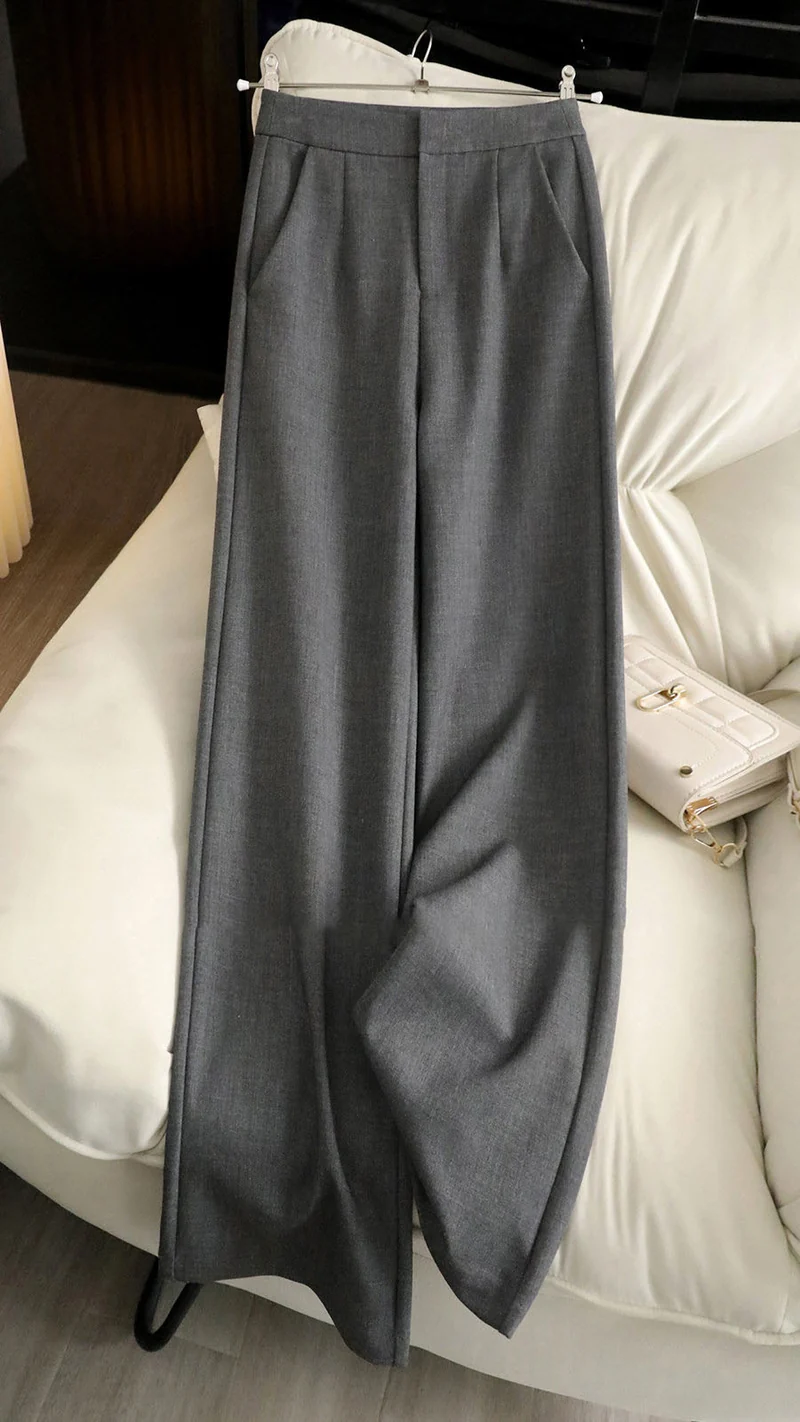 Damen Elegante hochtaillierte Stoffhose Nord Taschen