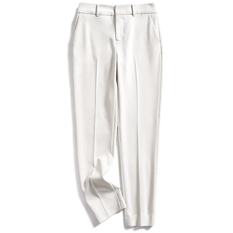 Damen Elegante Hochtaillierte Anzughose Nord Taschen