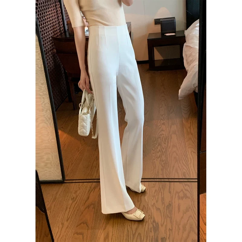 Damen Elegante Hoch taillierte Palazzo-Hose Nord Taschen