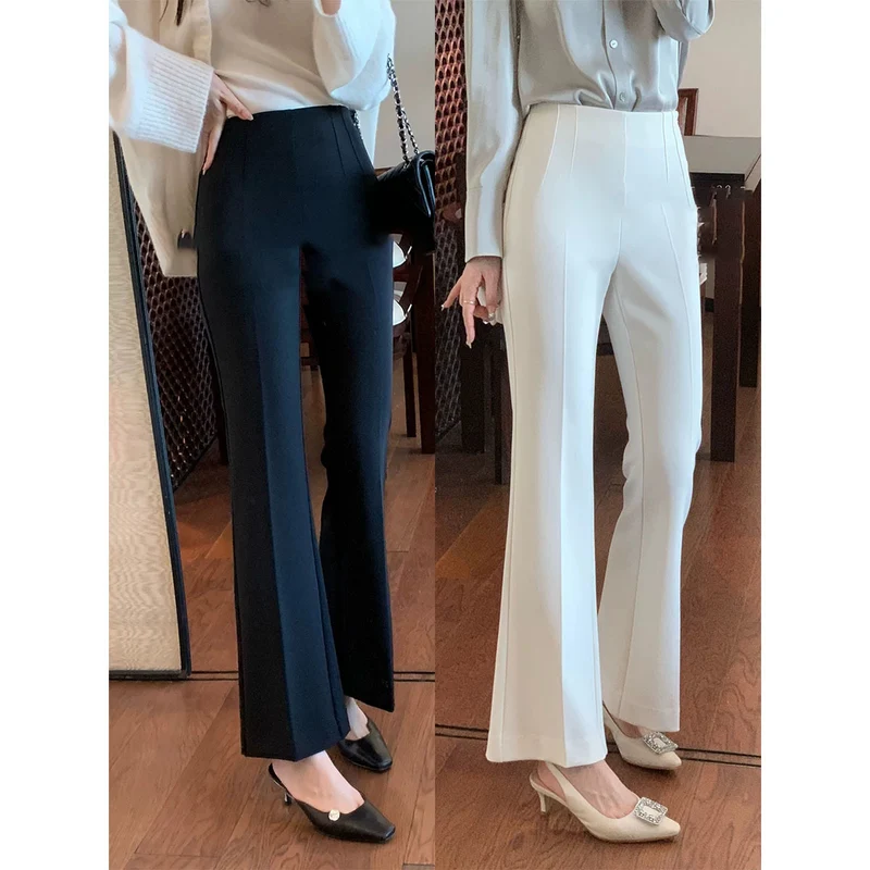 Damen Elegante Hoch taillierte Palazzo-Hose Nord Taschen